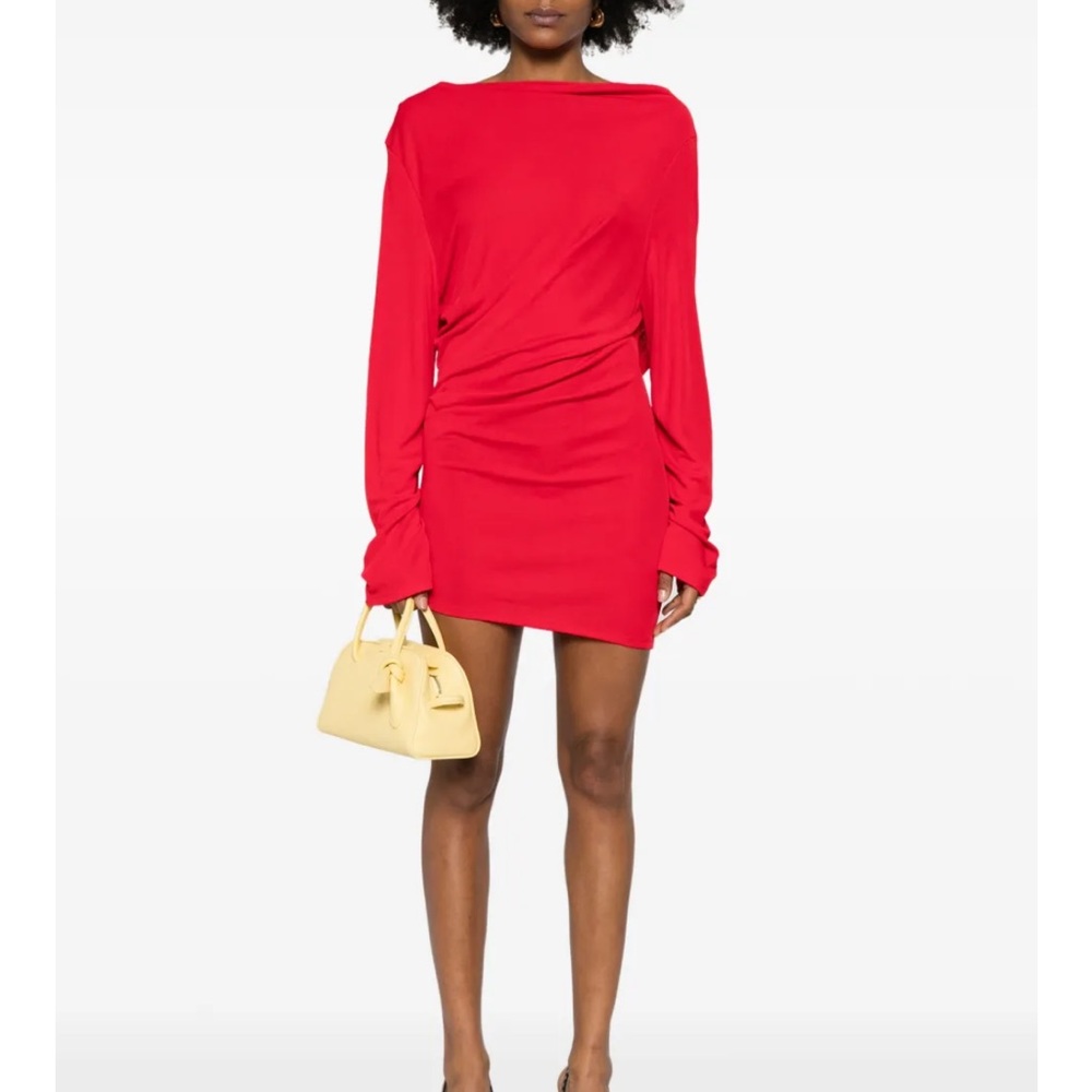 Jacquemus Vibrant Red Long Sleeve Dress